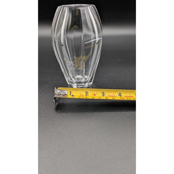 Vtg Moser Diva Corsica 8 Faceted Crystal Vase. 13cm Signed - Picture 4 of 5